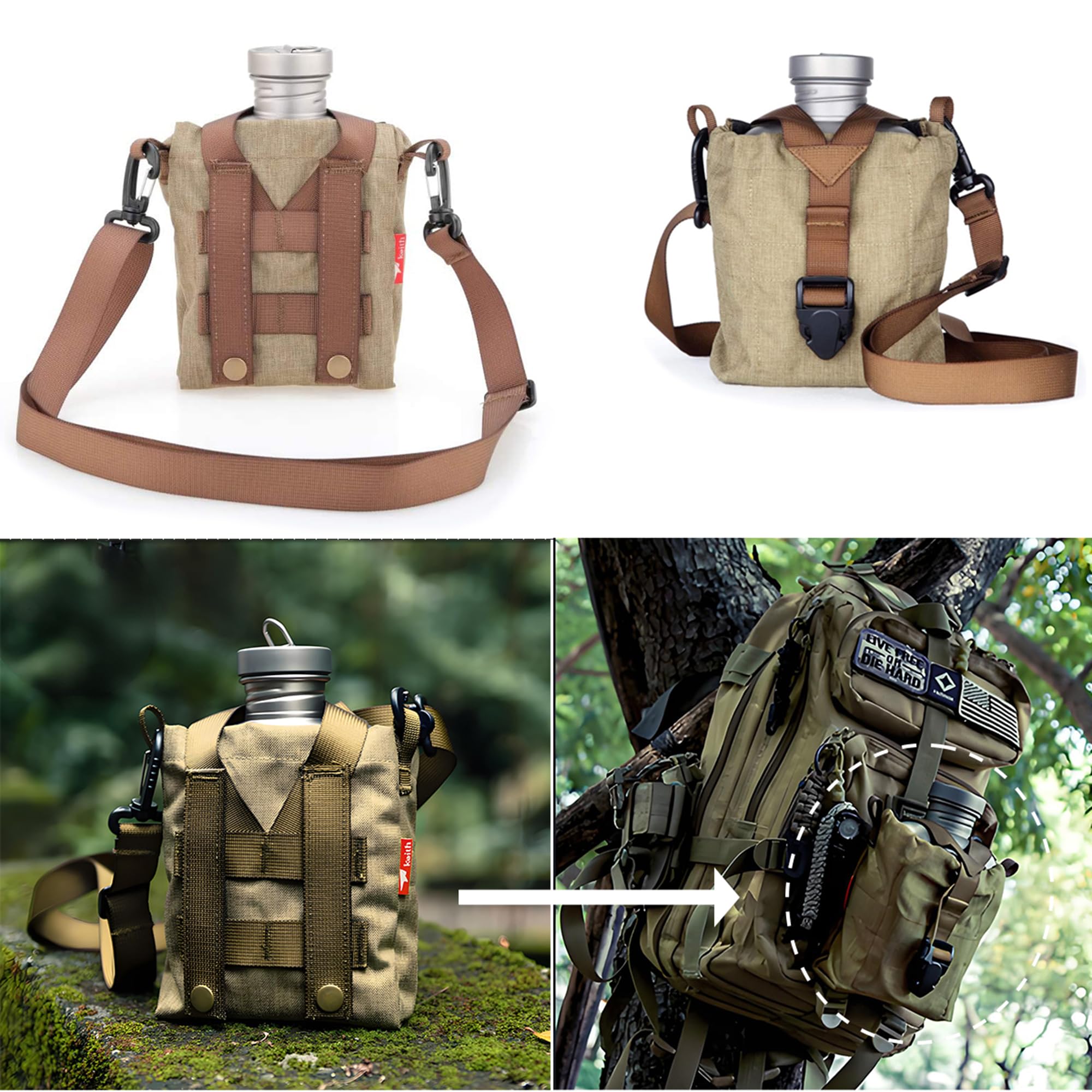 Amazon | Keith Ti3060 チタン ミリタリーキャンティーン チタンキャン